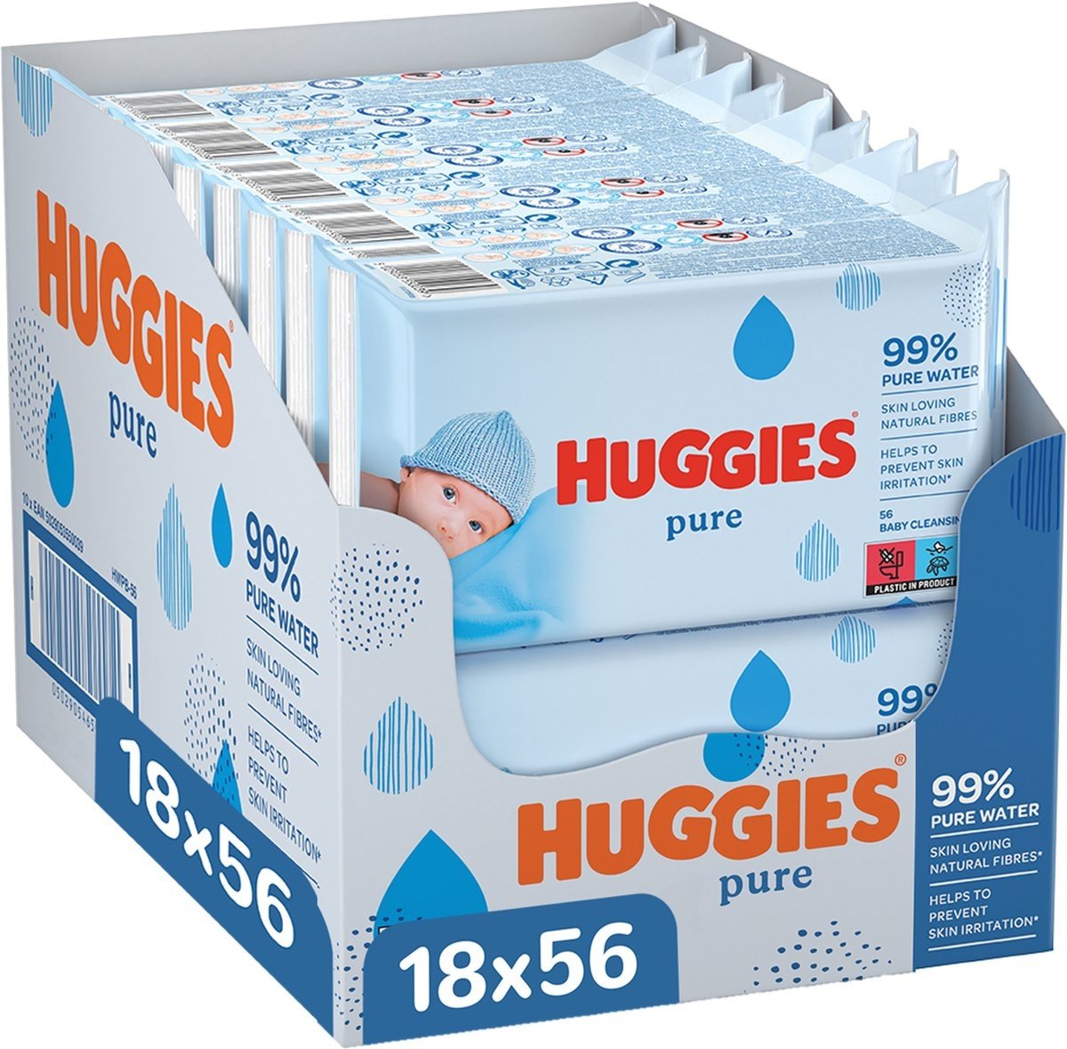 Huggies  Pure - Billendoekjes - 1008 babydoekjes - 18 x 56
