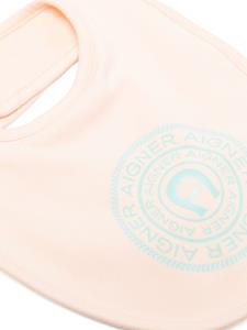 Aigner Kids logo-print jersey bib - Beige