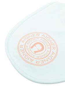Aigner Kids logo-print jersey bib - Groen