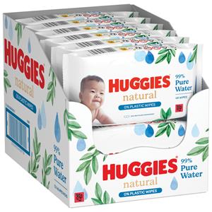 Huggies  Natural - 0% Plastic - Billendoekjes - 576 babydoekjes - 12 x 48