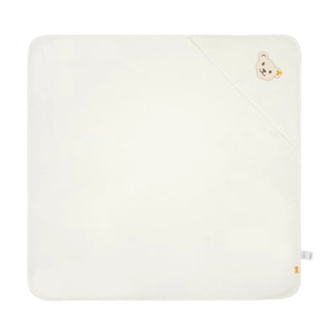 Steiff Badhanddoek met capuchon af white