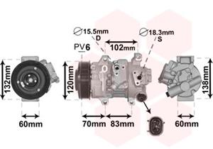 VAN WEZEL Compressor, airconditioning  5300K627
