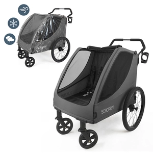 tweeling kinderwagen Trekker II Donkergrijs