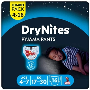Huggies DryNites Windeln Windelhosen 4-7 J. (17-30kg) Jumbo Monatspack