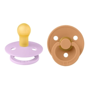 BIBS Fopspeen Colour Violet Sky/Pompoen 0-6 maanden, 2 stuks.