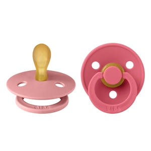 BIBS Speen Colour Symmetrische speen Dusty Roze/Coraal 0-6 maanden, 2 stuks.