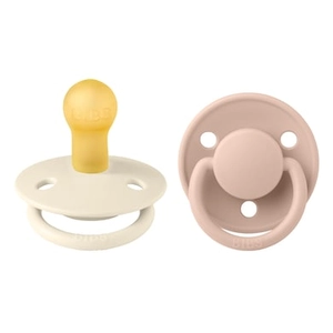BIBS Fopspeen De Lux Ivoor/ Blush 0-6 maanden, 2 stuks.