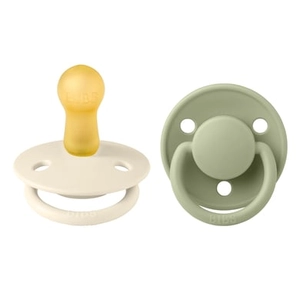 BIBS Fopspeen De Lux Ivoor/Sage vanaf 6 maanden, 2 stuks.