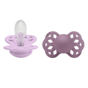 BIBS Fopspeen Infinity symmetrisch 6-18 maanden Violet Sky/Mauve 2 stuks.