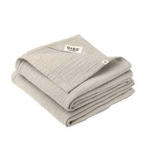 BIBS mousseline doeken set van 2 70 x 70 cm Sand