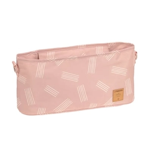 Lässig Stripes Organiser voor kinderwagen Zacht roze