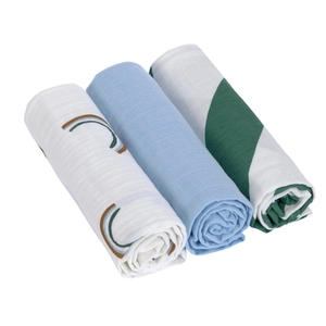 Lässig Mopdoeken L 3-pack Happy Rascals blauw 85 x 85 cm