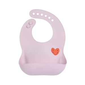 Lässig Heart Slabbetje van silicone, Happy Rascals lavendel