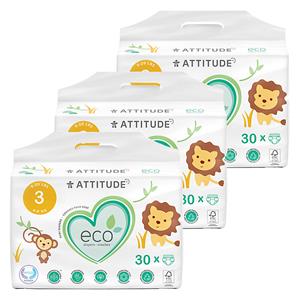 Attitude Baby Care Luiers Maat 3 Voordeelset 3x30