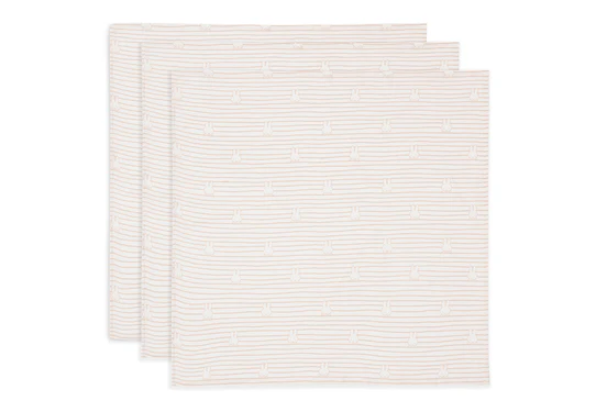 Multidoek Jollein Hydrofiel 70x70 Nijntje Stripe Biscuit 3-pack