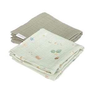 Little Dutch Little Farm Hydrofiel Doek - 70 x 70 cm - Olive - 2 Stuks