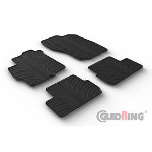 Mitsubishi Rubbermatten passend voor  Lancer VIII Sedan 2008-2017 (T profiel 4-delig + montageclips)