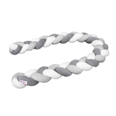 babybay nest snake gevlochten voor alle modellen ivoor/lichtgrijs gevlekt/donkergrijs gevlekt