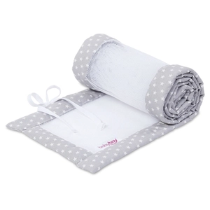 Babybay Comfort Comfort Netnest geschikt voor Maxi, Boxspring en Plus modellen, lichtgrijs sterren wit