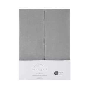 Verschoonkussenhoes bekjelig 2-pack 85 x 75 cm grijs