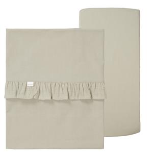 Koeka Faro Ruffle Set Wieg - Laken En Hoeslaken - Sage