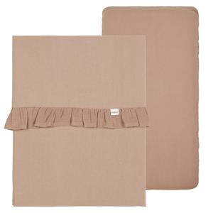 Koeka Faro Ruffle Set Ledikant - Laken En Hoeslaken - Caffe