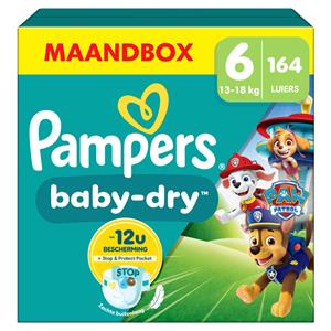 Pampers  Baby Dry - Paw Patrol Editie - Maat 6 - Maandbox - 164 luiers (13-18 kg)