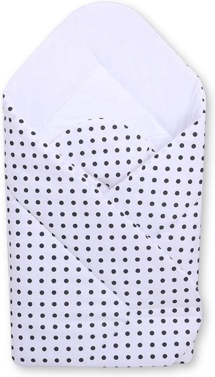 My Sweet Baby Wikkeldeken Two Hearts Dots/Zwart