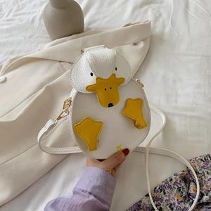Enjoytime H Vrouwen Eend Vorm Tas Contrasterende Kleur Crossbody Vrouwelijke Zachte PU Leren Schoudertas Meisjes Schattige Cartoon Eend Handtassen En Portemonnee