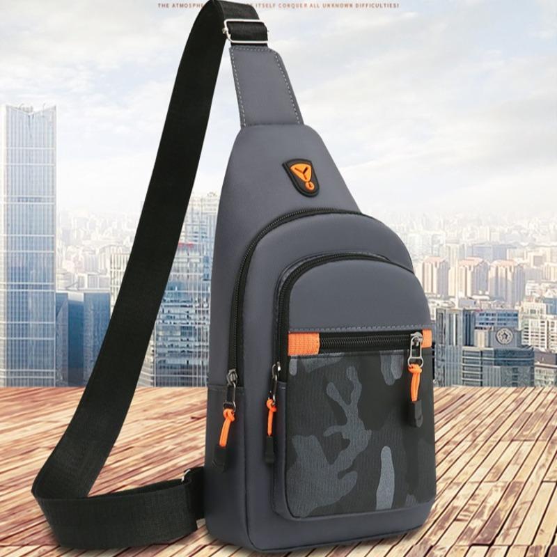 JINBAOSEN BAG Borsttas voor jongens, nieuwe modieuze en trendy crossbodytas, waterdicht, lichtgewicht, meerlaagse enkele schoudertas, eenvoudig en multifunctioneel
