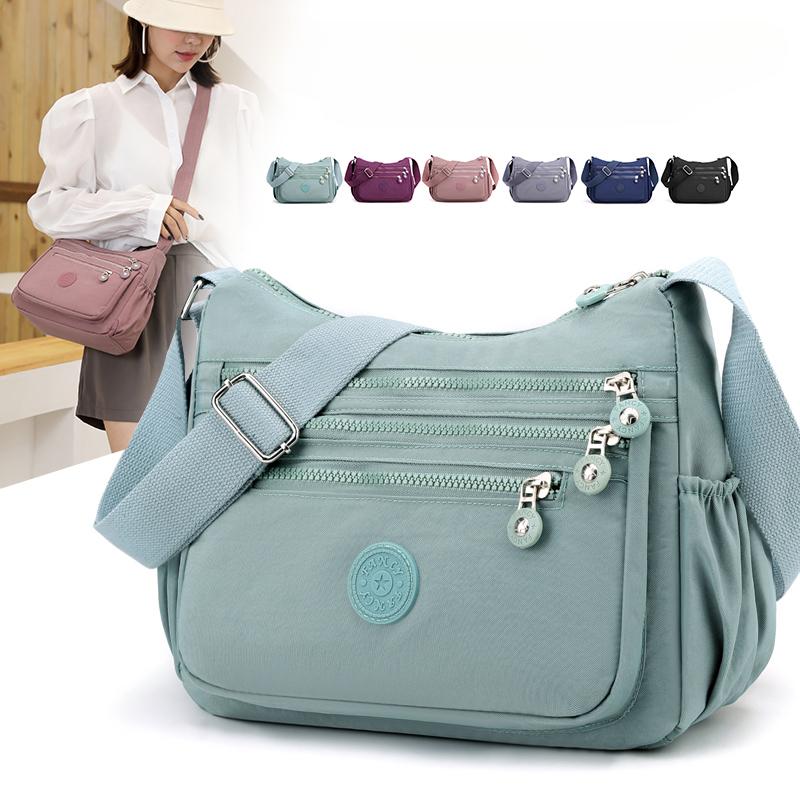MOJOTO Vrouwen Schoudertas Handtas Nylon Waterdichte CrossBody Tas Dames Messenger Bag zwart