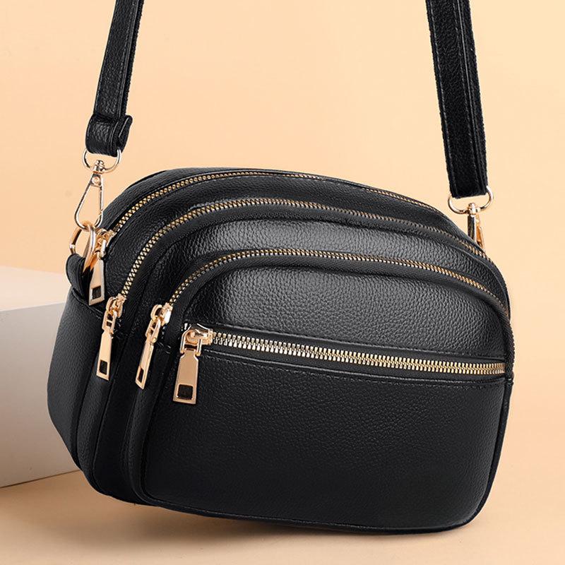 Leather bag Hoge kwaliteit zachte leren portemonnee mode vrouwen schoudertas messenger bag multi-pocket slijtvaste tas luxe dames handtas tas 23x17x11cm