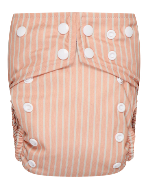 Bumbuns Easy Herbruikbare Luier Stripes Apricot Drukknopen