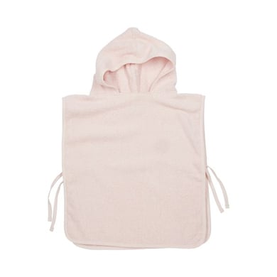 Badponcho effen zacht roze