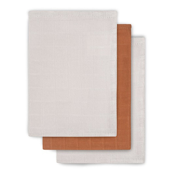 bamboe washandje Caramel 3pack