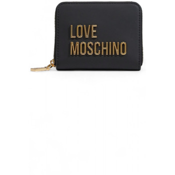 Love Moschino Portemonnee  zwarte leren portemonnee met gouden logo