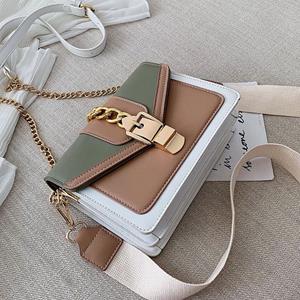 Yogodlns Contrasterende kleur lederen crossbodytassen voor dames Reishandtas Mode Eenvoudige schoudertas Dames Crossbodytas 20*7*15cm geel