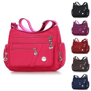 Bagod Vrouwen Mode Waterdichte Schouder Crossbody Tas Multi-layer Casual Handtassen Portemonnee zwart