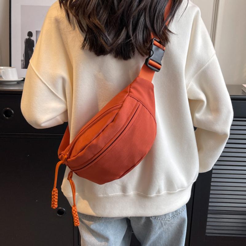 Lianshatu Lichtgewicht borsttas Damesmode Crossbodytas Koreaanse casual knoedel schoudertas voor dames one size oranje