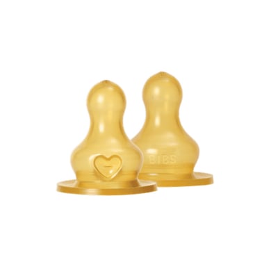 BIBS Snelle zuigfles speen latex, 2 stuks
