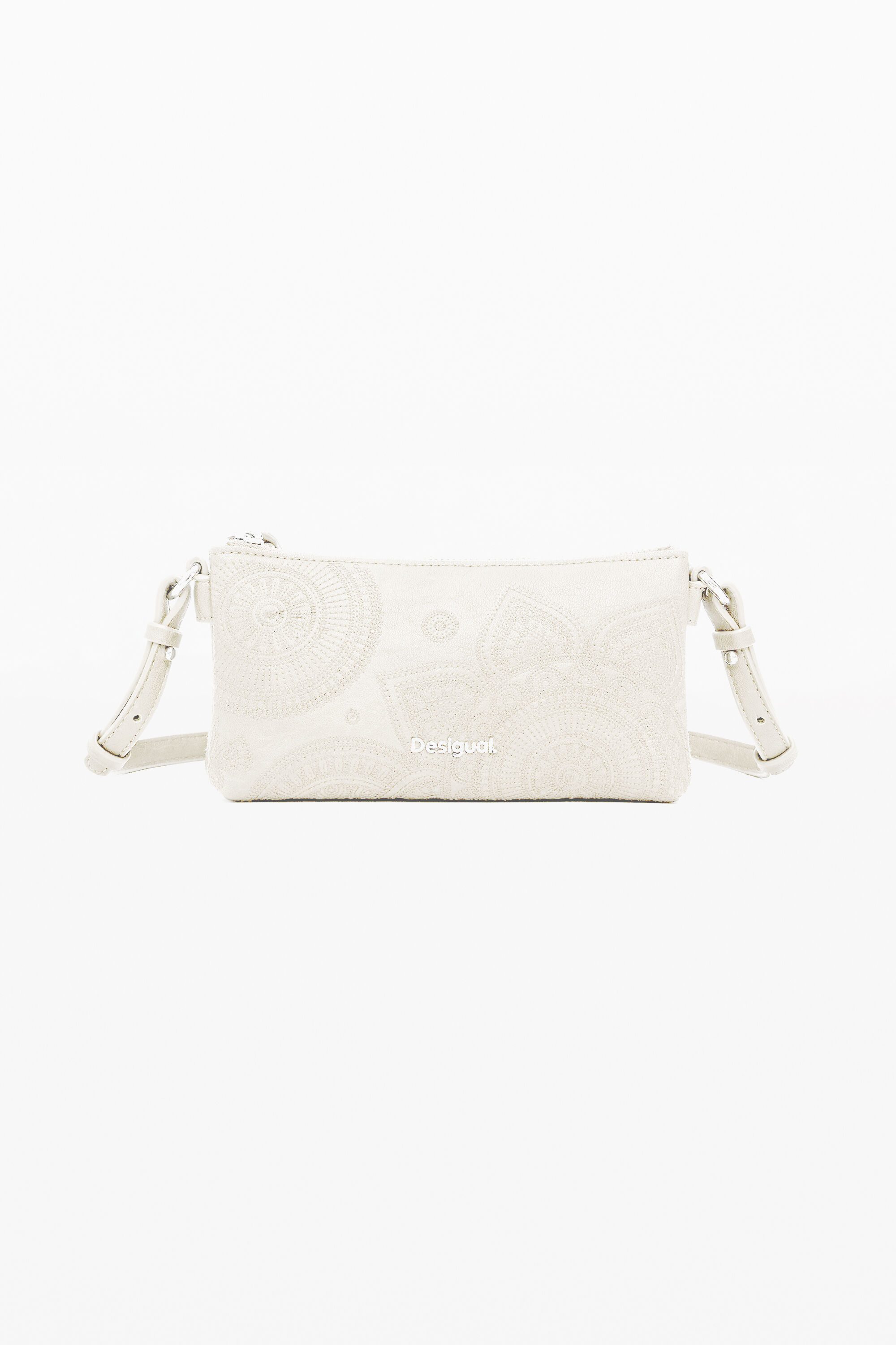 Desigual Middelgrote geperforeerde portemonnee - WHITE