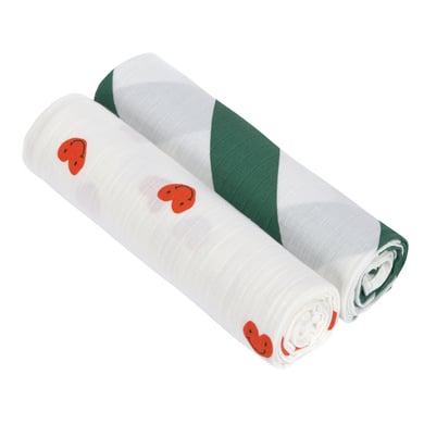Lässig XL mousseline doeken 2-pack Happy Rascals 120 x 120 cm