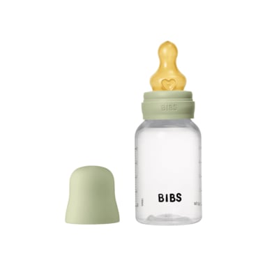 BIBS Babyfles 150 ml latex in salie