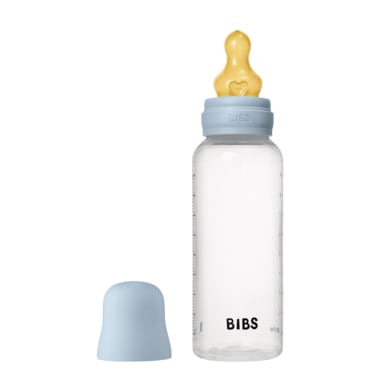 BIBS Babyfles 270 ml latex in babyblauw