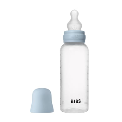 BIBS Babyfles 270 ml silicone in babyblauw