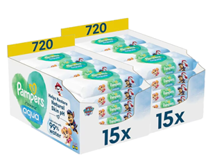Pampers  Harmonie Aqua - Billendoekjes - Paw Patrol - 30 x 48 stuks (1440 doekjes)