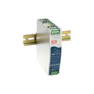 Mean Well SDR-75-48 DIN-rail netvoeding 48 V/DC 1.6 A 76 W Aantal uitgangen: 1 x Inhoud: 1 stuk(s)