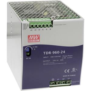 Mean Well TDR-960-24 DIN-rail netvoeding 24 V/DC 40 A 960 W Aantal uitgangen: 1 x Inhoud: 1 stuk(s)