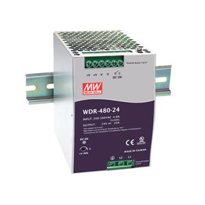 Mean Well WDR-480-48 DIN-rail netvoeding 48 V/DC 10 A 480 W Aantal uitgangen: 1 x Inhoud: 1 stuk(s)