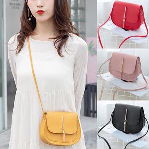 Xingben Four Modieuze stijl effen kleur kwastje lederen schoudertas Messenger Bag roze